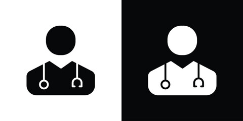 Doctor icon Vector Silhouette for graphic and web design collection