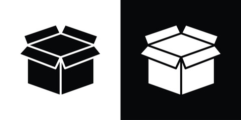 Open box icon Vector Silhouette for graphic and web design collection