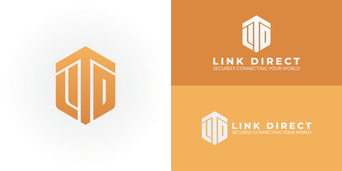 Modern 'LD' logo in a dynamic hexagon, ideal for logistics, transportation, and delivery services, symbolizing reliable and efficient solutions.