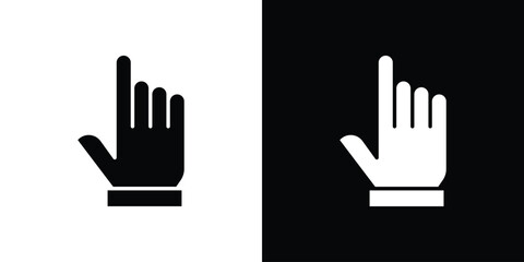 Obraz premium Pointing hand icon Vector Silhouette for graphic and web design collection