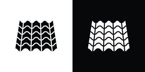 Roof tile icon Vector Silhouette for graphic and web design collection