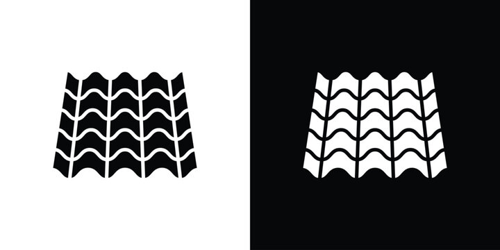 Roof tile icon Vector Silhouette for graphic and web design collection