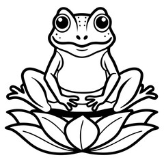 frog on a white background