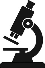 Laboratory Microscope Silhouette Icon Set