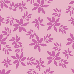 Seamless pattern with floral motifs. Vector illustration
