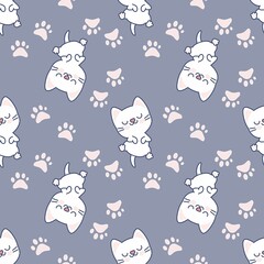 seamless pattern with cats