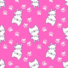 seamless pattern with cats