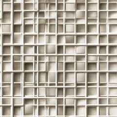 White grid plastic pattern with deep square recesses