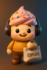 wooden puppet with a toy