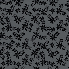 Beautiful floral pattern in small abstract flowers. Small colorful flowers. Coral pink background. Ditsy print. Floral seamless background. Elegant template for fashion prints. Stock pattern
