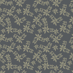 Beautiful floral pattern in small abstract flowers. Small colorful flowers. Coral pink background. Ditsy print. Floral seamless background. Elegant template for fashion prints. Stock pattern
