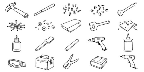 Silhouette DIY & Handcraft Tools Icons