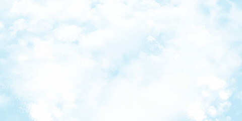white fluffy clouds on blue sky in summer The clouds should have a painterly or watercolor effect