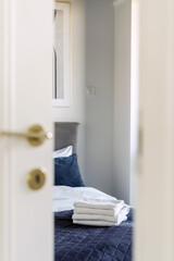 Cozy hotel bedroom inviting relaxation and comfort in the morning light