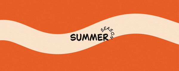 Hand drawn flat orange design abstract multicolor background illustration.