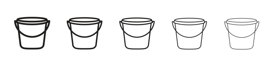 Bucket icon. modern outline style vector icons series