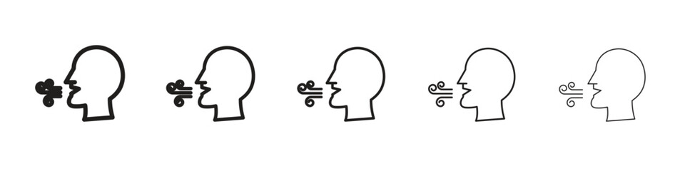 Breath icon. modern outline style vector icons series