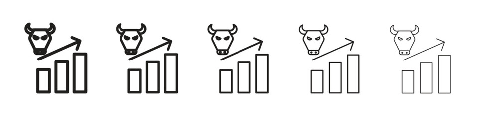 Bull market icon. modern outline style vector icons series