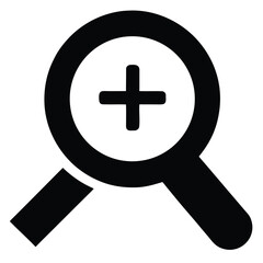 Fototapeta premium 3d man holding magnifying glass with religious cross symbol vector illustration