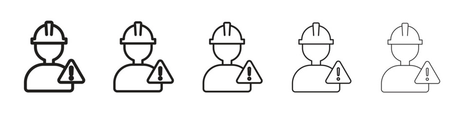 Construction risk icon. modern outline style vector icons series