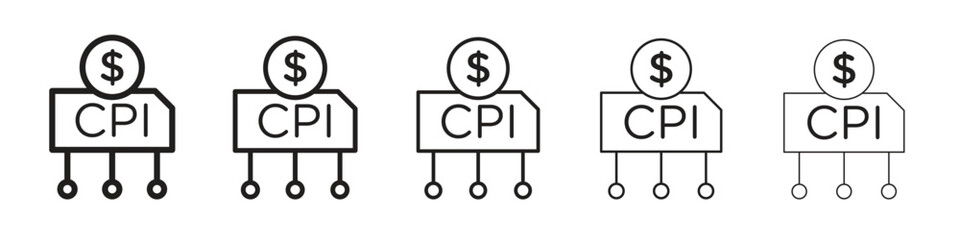 Consumer prices index icon. modern outline style vector icons series