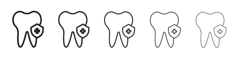 Dental insurance icon. modern outline style vector icons series