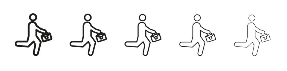 Going to work icon. modern outline style vector icons series