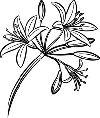 Vector illustration of lily of the valley flower pattern with green leaves and blossoms, a beautiful seamless floral design