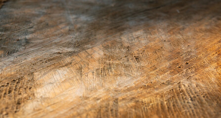 Empty wooden table top closeup