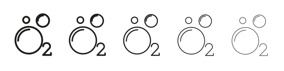 Oxygen O2 icon. modern outline style vector icons series
