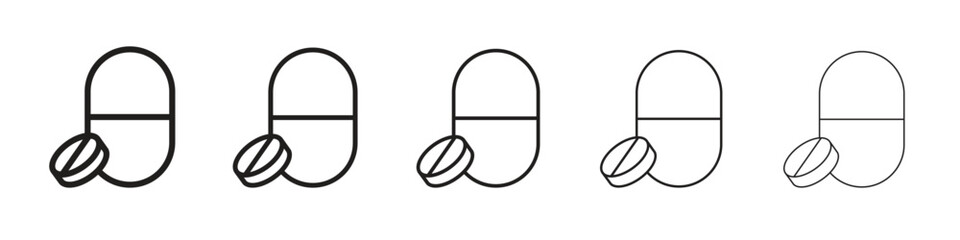 Pills icon. modern outline style vector icons series