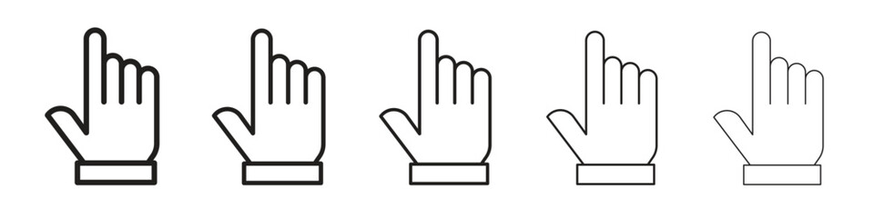 Pointing hand icon. modern outline style vector icons series