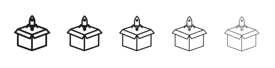 Product release icon. modern outline style vector icons series