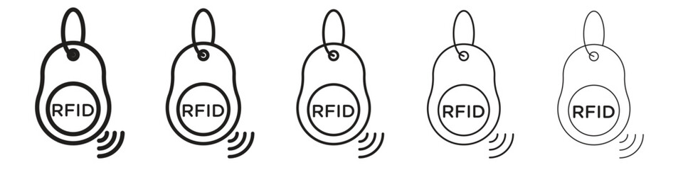 RFID key tag icon. modern outline style vector icons series