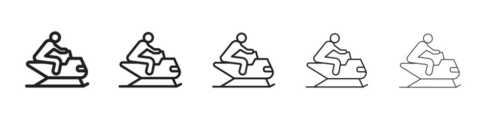 Snowmobile sport icon. modern outline style vector icons series