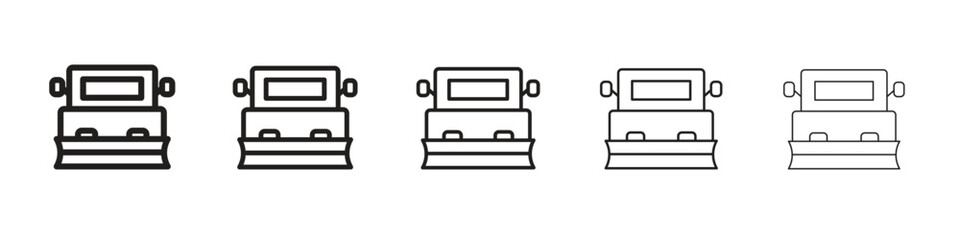 Snowplow icon. modern outline style vector icons series