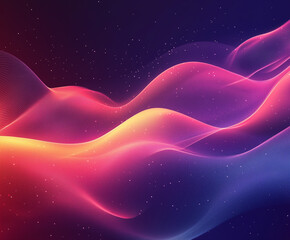 Minimalist abstract wave background with smooth flowing lines in vibrant colors. This design evokes sense of calm and fluidity, perfect for modern digital art
