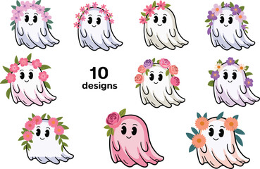 Creepy Halloween Clipart Collection – Skulls, Witches, and Haunted House Elements, Retro Style Halloween Graphics – Zombie, Vampire, Pumpkin and More Vector Pack, Kawaii Halloween Vector Set – Fun, Co
