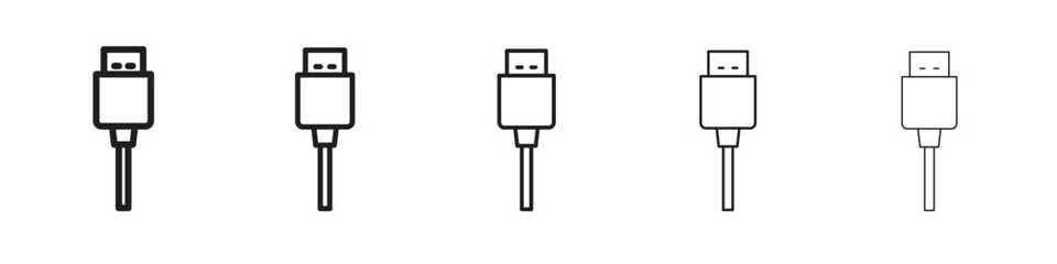 USB type c icon. modern outline style vector icons series