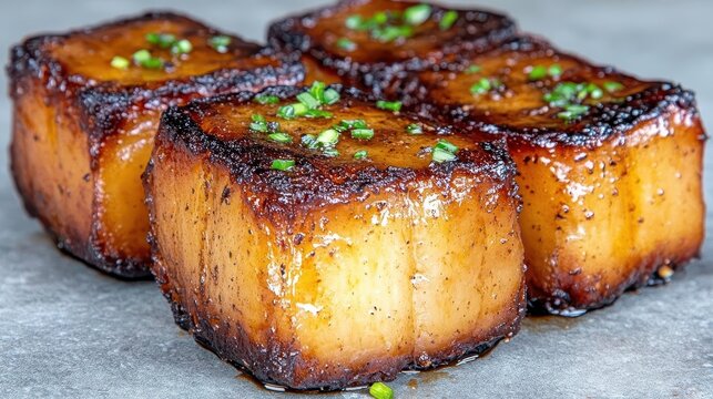 Crispy Glazed Potato Cubes