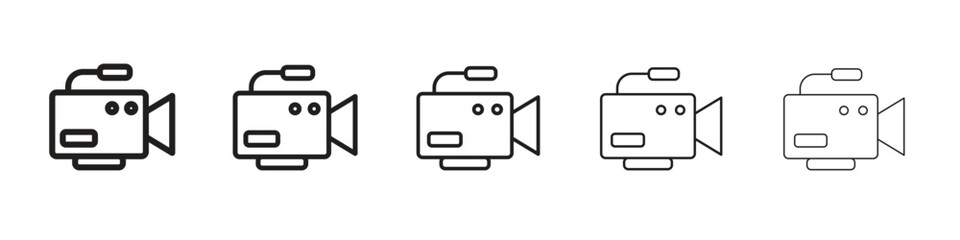 Video camera icon. modern outline style vector icons series