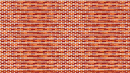 Seamless red and orange brick wall pattern background, realistic brick texture for construction, architecture, and home design projects, perfect for 3D rendering, graphic, and web backgrounds