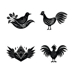 Fototapeta premium set of birds