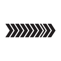 A series of black chevron arrows pointing to the right on a white background creating a directional graphic element