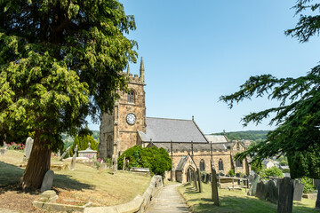The exterior of the Church of St Giles in the Derbyshire town of Matlock