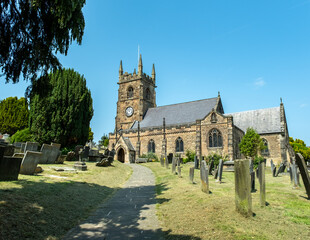 The exterior of the Church of St Giles in the Derbyshire town of Matlock