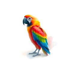 Obraz premium Macaw bird water color image art collection.