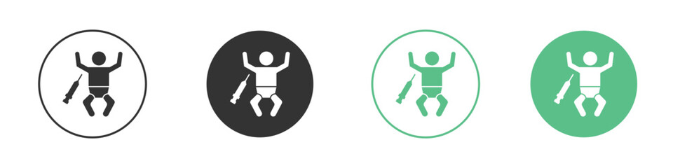 Baby Vaccination icon vector pictogram for ui ux interface elements
