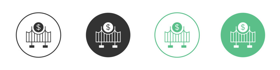 Bridging loan icon vector pictogram for ui ux interface elements