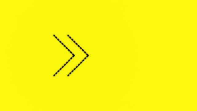 Neon line right arrow animation on background.